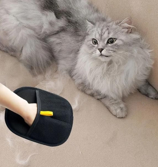 Pet Hair Remover Grooming Glove Pad – Reusable Fur & Lint Cleaning Mitt